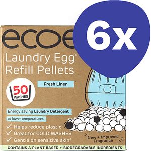 Eco Egg Wasbal Refill Pellets (50 wasbeurten) - Fresh Linen (6 refills)