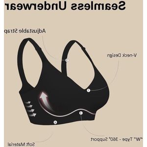 Ultra comfortabele naadloze V-hals bralette zonder beugel voor dames