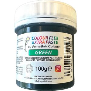 Sugarflair Colourflex Extra Paste Voedingskleurstof - Pasta - Groen - 100g