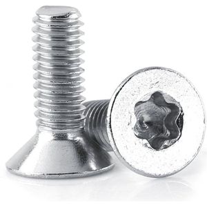 50 stuks M4 platte kopschroeven roestvrij staal SS304 - platte kop steraandrijving machineschroef bouten (M4 ×8)