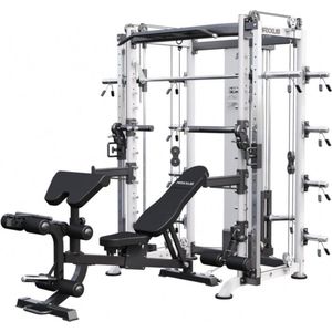 MAXXUS Multipress PRO - Krachtstation - Smith Machine - Met Fitnessbank en Accessoires