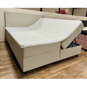 Luxe Opberg Boxspring Set Wings 140x210 Beige creme