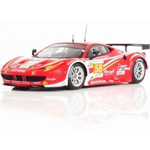 The 1:43 Diecast Modelcar of the Ferrari 458 Italia GTC , Luxury Racing #58 of the 24H LeMans 2012. The drivers are P. Ehret / F. Montecalvo and G. Jeannette. The manufacturer of the scalemodel is Fujimi.This model is only available online