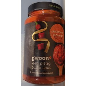 Gwoon - Pastasaus Piccante - 490g - Tray 6 fles - Voordeelverpakking