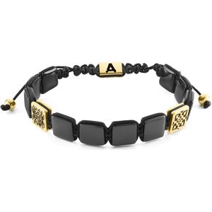 Arkai - Heren - Edelsteen Armband - Zwarte Onyxsteen - Zwart