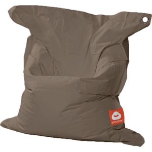 Whoober rechthoek zitzak St. Tropez M outdoor taupe - Wasbaar - Voor binnen en buiten