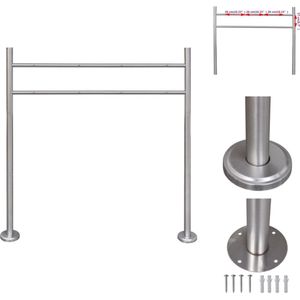 vidaXL Brievenbusstandaard - RVS - 120 x 100 cm - Weersbestendig - Brievenbus