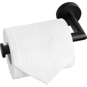 Roestvrij stalen toiletrolhouder voor keuken en badkamer - mat zwart - 1 verpakking