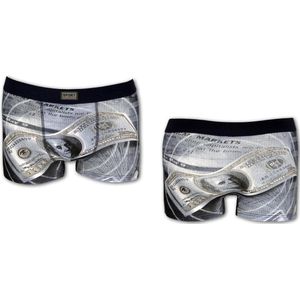 Fun boxer 'Amerikaanse Dollar' Blauw maat XXL (92120)