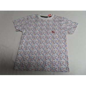 Noukie's - T shirt korte mouwen - Jongens - Off white - print all over - 4 jaar 104