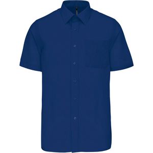 Overhemd Heren M Kariban Korte mouw True Indigo 65% Polyester, 35% Katoen