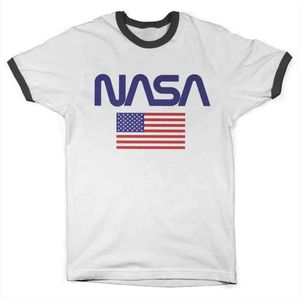 NASA Heren Tshirt -L- Old Glory Wit