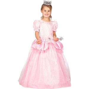 Wilbers & Wilbers - Doornroosje Kostuum - Roze Droom Prinses Aleida - Meisje - Roze - Maat 128 - Carnavalskleding - Verkleedkleding