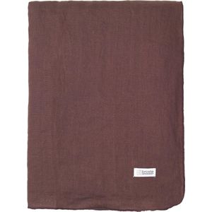 Broste Copenhagen - Linnen tafelkleed 'Gracie' (Aubergine, 160x200cm)