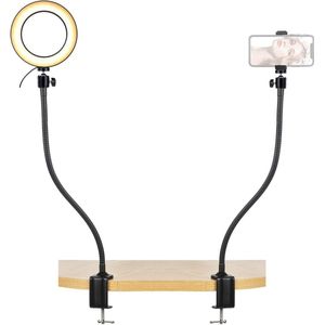 Ringlamp - Ringlamp met Statief - Ringlight - Verschillende Lichtstanden - Telefoonhouder - USB - voor Social Media - Studio Ring