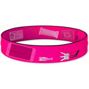 FlipBelt Classic - Running Belt – Hardloopriem voor Telefoon, Water en Meer – Unisex – Roze - L