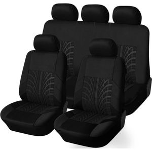 Stoelhoes Auto - Autostoel hoes - Universele Autostoelhoezen Set - 9 Delig - Geschikt voor de meeste modellen - Zwart