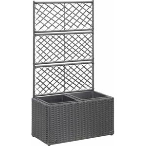 vidaXL-Latwerkplantenbak-verhoogd-met-potten-58x30x107-cm-rattan-zwart