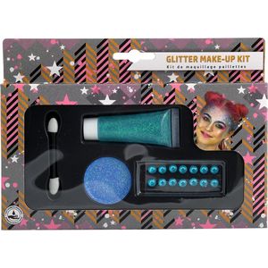 GOODMARK - Blauwe glitter schmink set