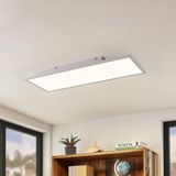 Lindby - LED plafondlamp- met dimmer - CCT  - 1licht - kunststof, aluminium - H: 5 cm - wit - Inclusief lichtbron