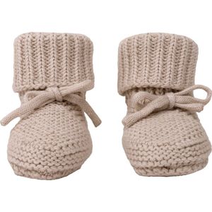 Lodger Newborn Slofjes 0-6M Creme 100% Katoen Slipper Knit