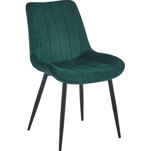 Colenis® - Verta Eetkamerstoel - Set Van 2 - Groen - Velvet - Industrieel