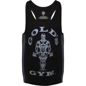GGVST010 Muscle Joe Tonal Panel Stringer Vest - Black - XL