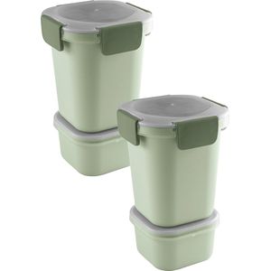 Sunware - Sigma home Food to go lunchbeker groen - Set van 2