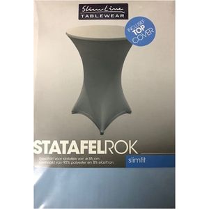 Slimline statafel rok slimfit licht blauw 85 cm rond