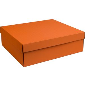 Luxe doos met deksel karton, KONINGSDAG, ORANJE 40x30x12cm (35 stuks)