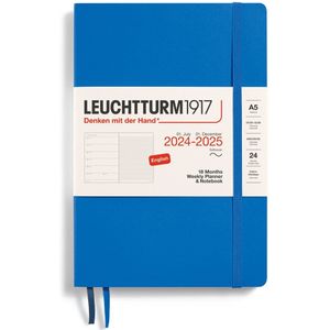 Leuchtturm1917 weekplanner + notities - agenda - 18 maanden 2024 - 2025 - softcover - A5 - sky