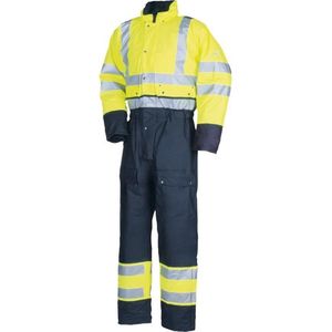 Sioen Rabaul Signalisatie winter regenoverall Fluo Geel/Marine maat XL