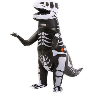 Livano Halloween Outfit - Halloween Kostuum - Pak - Opblaasbaar Kostuum - Costume - Carnaval - Volwassenen - T-Rex Skelet