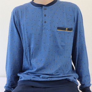 Paul Hopkins - Heren Pyjama - Geprint Dessin - Licht Blauw. - Maat M