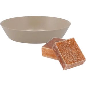 Amberblokjes/geurblokjes cadeauset - amber geur - inclusief schaaltje
