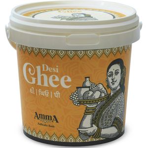 Amma Authentic Foods - Ghee (Desi) 100% Clarified Butter - 1kg Tub