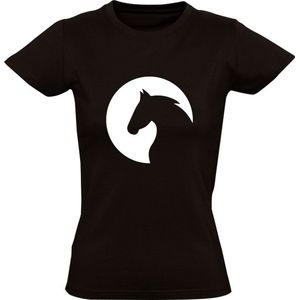 Paard logo Dames T-shirt - dieren - horse - manege - paardrijden - pony