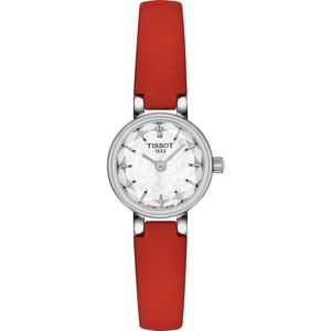 Tissot - T-Lady Lovely - Polshorloge - Rood - Leer - Staal