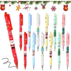 ByShane - 12 stuks kerstbalpen voor kinderen | Kerstcadeaus | Notitie kalender | Kleuring kantoor | Schoolbenodigdheden | Kunstprojecten
