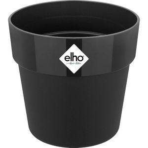 Elho B.for Original Rond 18 - Bloempot voor Binnen - 100% Gerecycled Plastic - Ø 18.0 x H 16.5 cm - Living Black