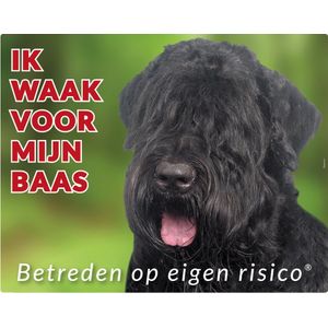 Bouvier Waakbord - Ik waak voor mijn baas