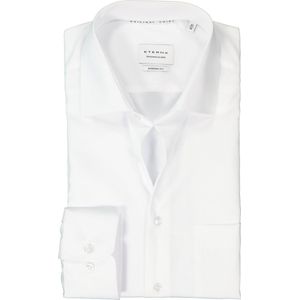 ETERNA modern fit overhemd - popeline - wit - Strijkvrij - Boordmaat: 44
