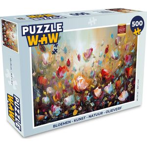 Puzzel Bloemen - Kunst - Natuur - Olieverf - Legpuzzel - Puzzel 500 stukjes