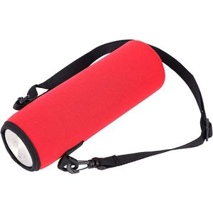 Allecto Plus - Neopreen Thermische Flessenhouder met Riembescherming tegen Brandwonden Geschikt voor 1L Waterfles Rood - Geschikt voor Buitensporten