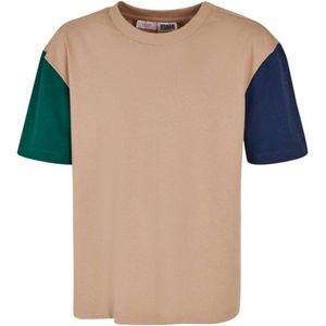 Urban Classics - Organic Oversized Colorblock Kinder T-shirt - Kids 146/152 - Beige