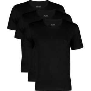 Actie 3-pack: Hugo Boss T-shirts Regular Fit - O-hals - zwart -  Maat S