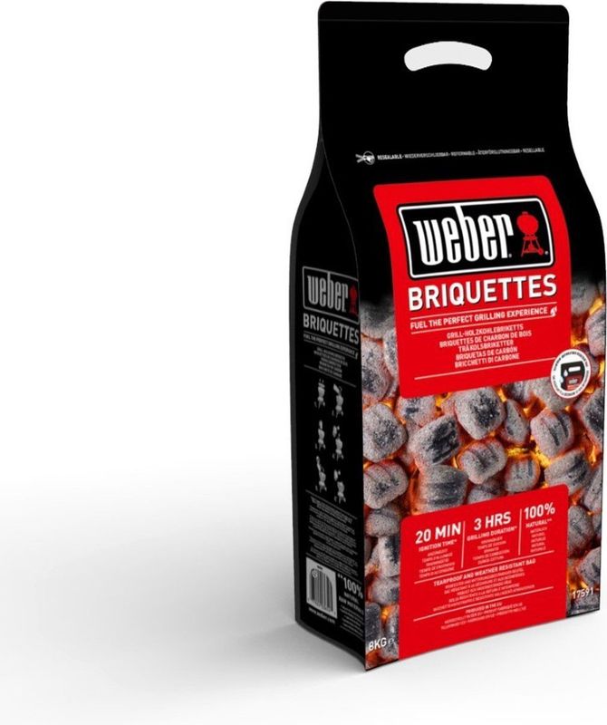 Weber 17591 Briketten voor barbecue - Grill 8 kg