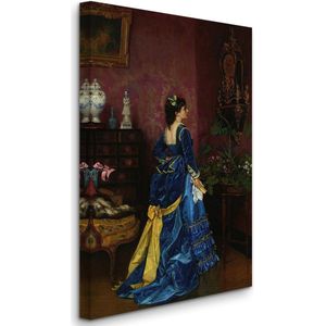 Auguste Toulmouche - The Blue Dress, De Blauwe Jurk (circa 1870) - 3:2