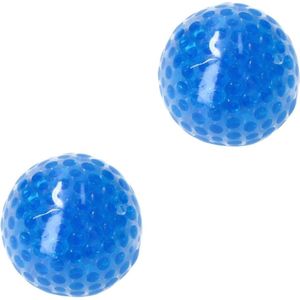 Banzaa Anti stressbal Mesh 7cm ‒ NEW Extra Dikke Ballon ‒ Set 2 Stuks Blauw