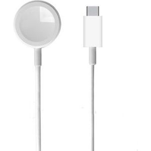 Magnetische Oplaadkabel geschikt voor Apple Watch - USB-C - 1 meter - Draadloze Lader - Wit